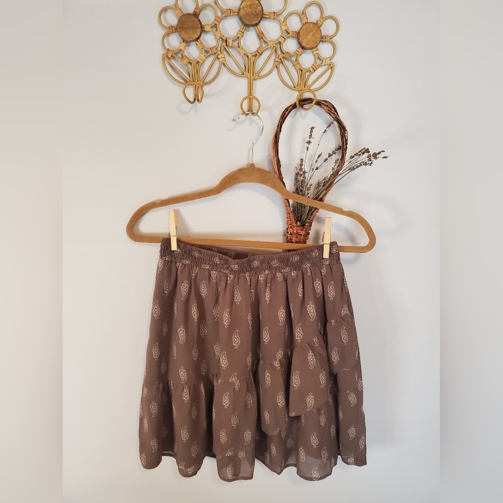 Garnet Hill Paisley Print Mini Ruffle Skirt - Picture 4 of 7